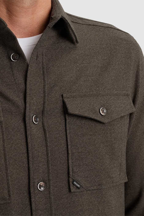 Vanguard long sleeve shirt melange twill ne